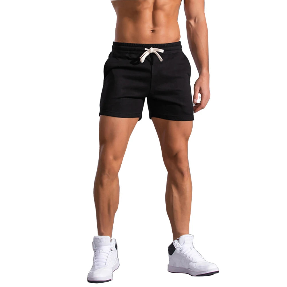 Men's Shorts Summer Causal Breathable Drawstring Short Pants Solid Color  Boardshorts Joggers Sports Trunks Men Resort Shorts